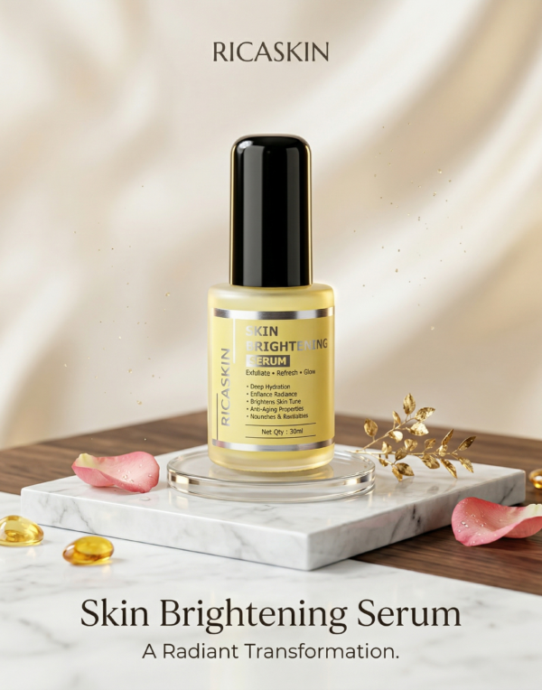 RICASKIN Skin Brightening Serum – Advanced Glow Formula with Niacinamide, Alpha Arbutin & Salicylic Acid (30ml)