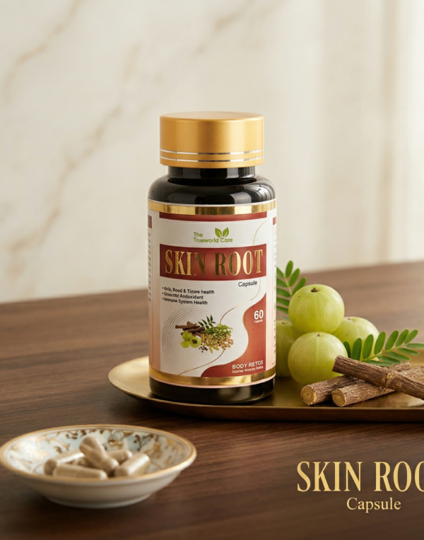 SKIN ROOT Capsule - Holistic Internal Supplement for Radiant, Clear, and Glowing Skin (60 Capsules)